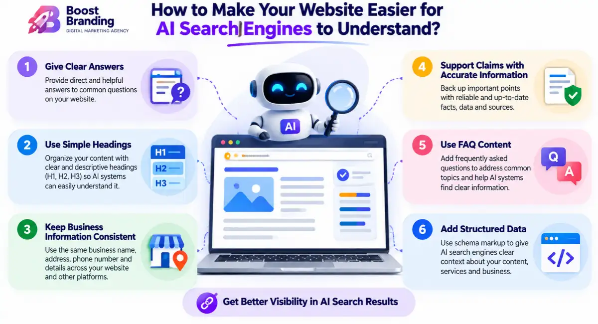 How to make your website easier for AI search engines to understand with clear answers, simple headings, FAQs, and structured data